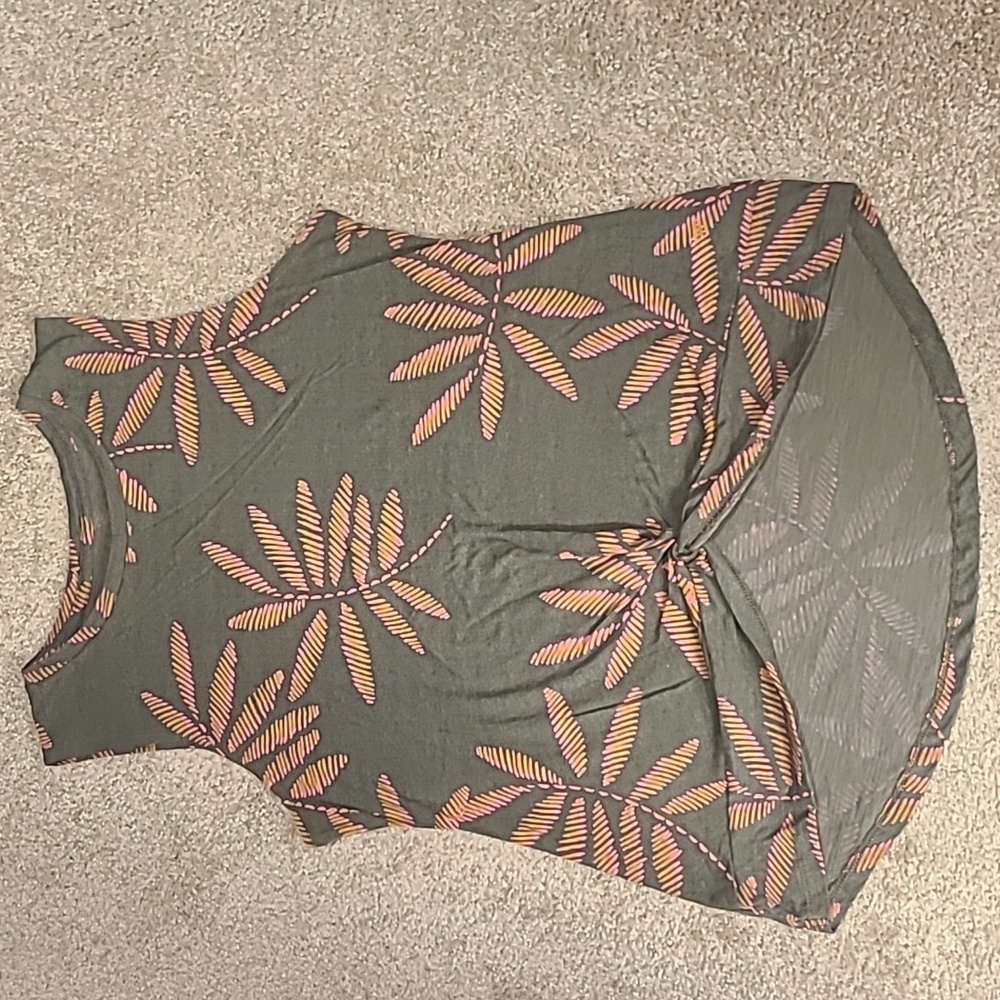 A NEW DAY twist hem tropical tank top